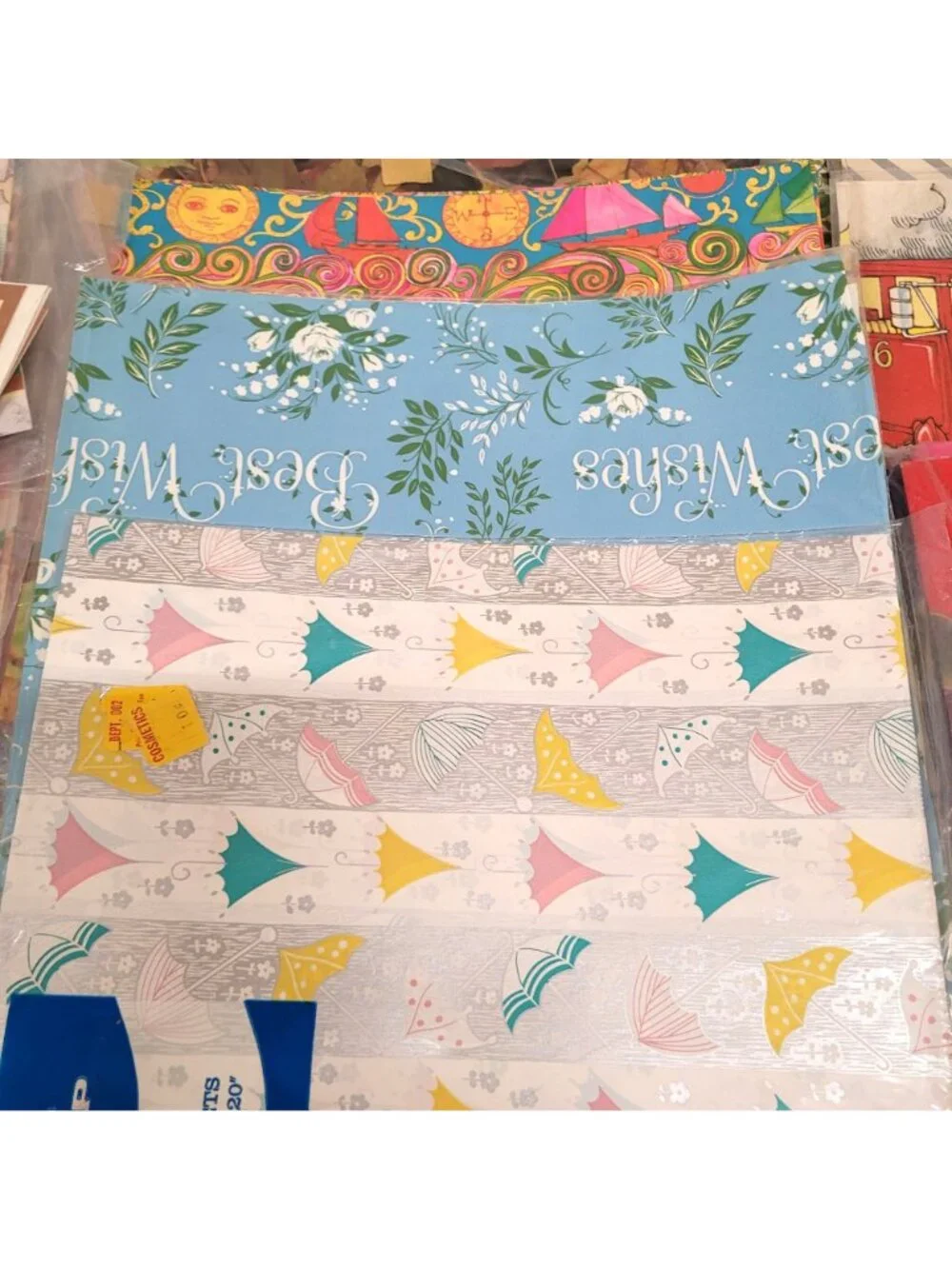 Lot 90+ Single Flat Fold Gift Wrap Scrapbooking Paper Various Theme 1960-1990